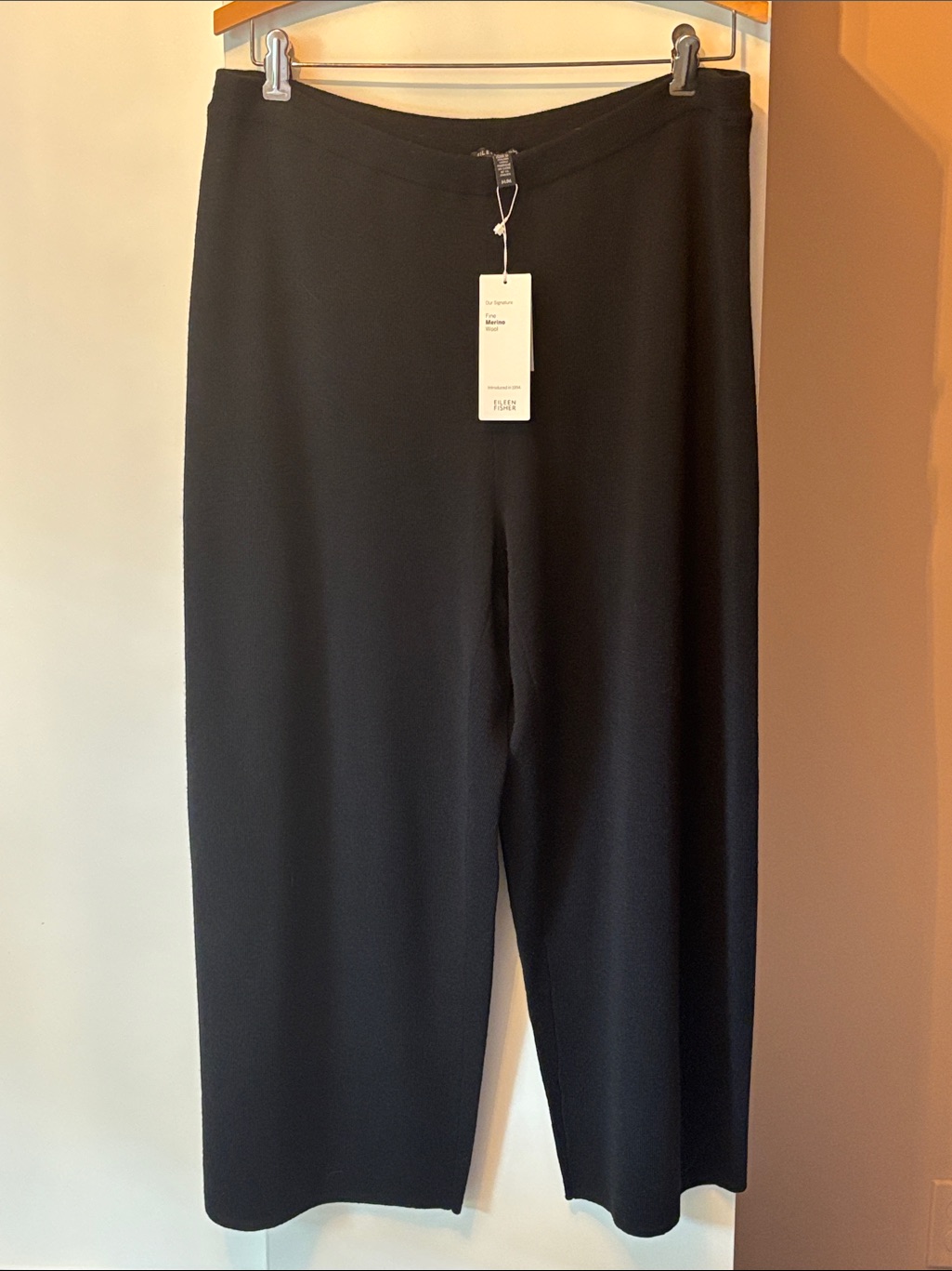 Eileen Fisher Merino Straight Cropped Pants Size Medium Nwt Msrp $218